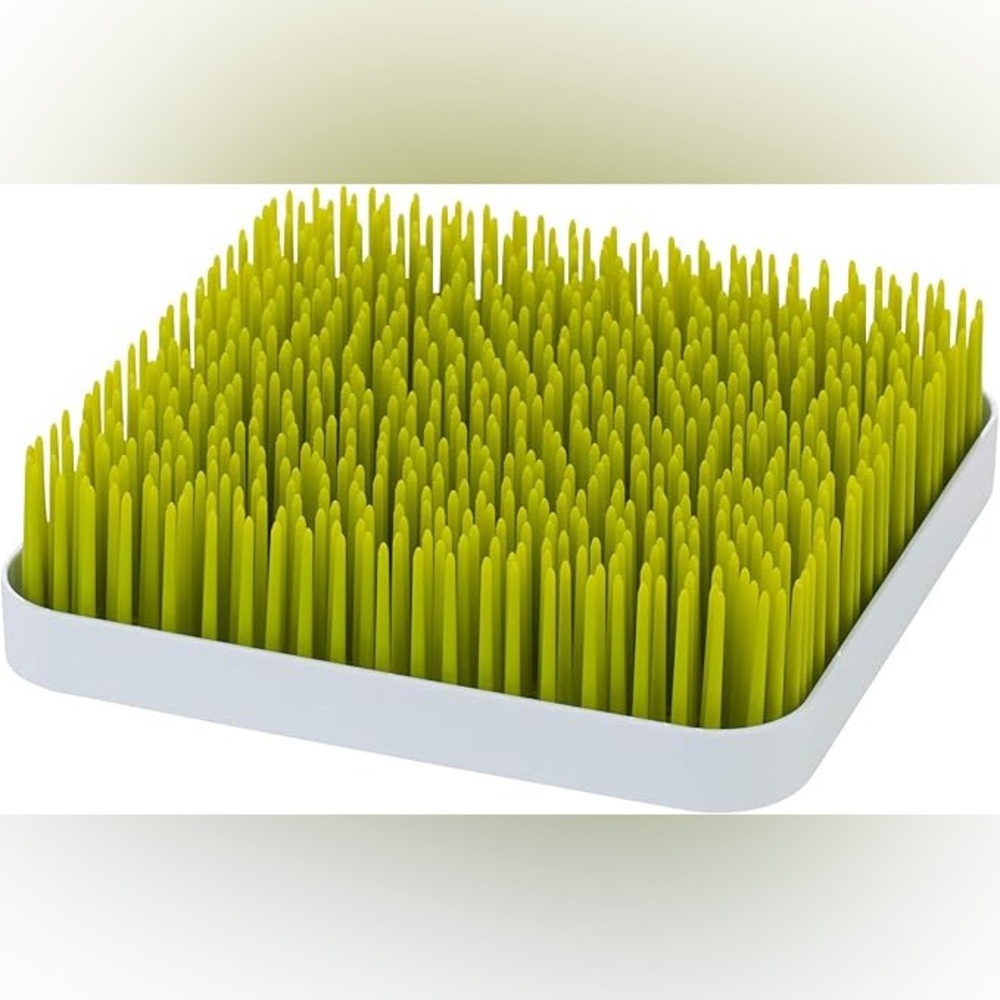 Boon Green Grass Lawn Countertop Bottle Drying Rack